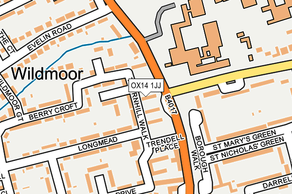 OX14 1JJ map - OS OpenMap – Local (Ordnance Survey) OX14 1JJ map - OS OpenMap – Local (Ordnance Survey)