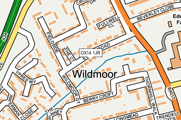 OX14 1JR map - OS OpenMap – Local (Ordnance Survey) OX14 1JR map - OS OpenMap – Local (Ordnance Survey)