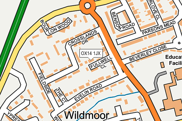 OX14 1JX map - OS OpenMap – Local (Ordnance Survey) OX14 1JX map - OS OpenMap – Local (Ordnance Survey)