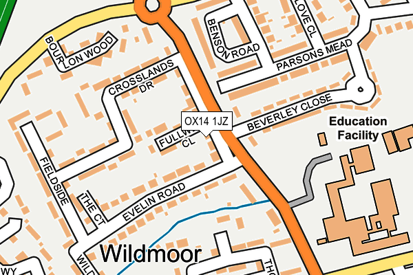 OX14 1JZ map - OS OpenMap – Local (Ordnance Survey) OX14 1JZ map - OS OpenMap – Local (Ordnance Survey)