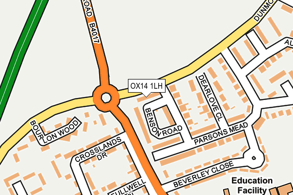 OX14 1LH map - OS OpenMap – Local (Ordnance Survey) OX14 1LH map - OS OpenMap – Local (Ordnance Survey)