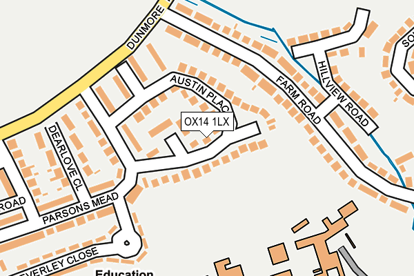 OX14 1LX map - OS OpenMap – Local (Ordnance Survey) OX14 1LX map - OS OpenMap – Local (Ordnance Survey)