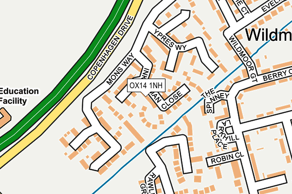 OX14 1NH map - OS OpenMap – Local (Ordnance Survey) OX14 1NH map - OS OpenMap – Local (Ordnance Survey)