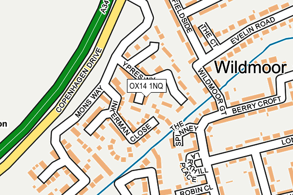 OX14 1NQ map - OS OpenMap – Local (Ordnance Survey) OX14 1NQ map - OS OpenMap – Local (Ordnance Survey)