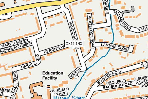 OX14 1NX map - OS OpenMap – Local (Ordnance Survey) OX14 1NX map - OS OpenMap – Local (Ordnance Survey)