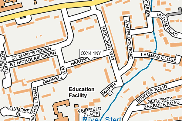 OX14 1NY map - OS OpenMap – Local (Ordnance Survey) OX14 1NY map - OS OpenMap – Local (Ordnance Survey)