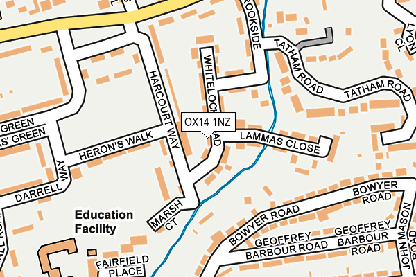 OX14 1NZ map - OS OpenMap – Local (Ordnance Survey) OX14 1NZ map - OS OpenMap – Local (Ordnance Survey)