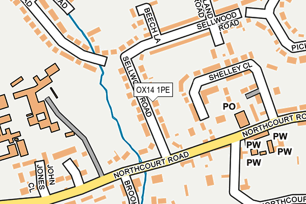 OX14 1PE map - OS OpenMap – Local (Ordnance Survey) OX14 1PE map - OS OpenMap – Local (Ordnance Survey)