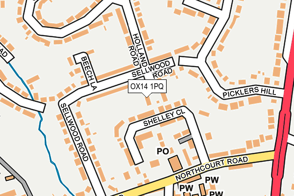 OX14 1PQ map - OS OpenMap – Local (Ordnance Survey) OX14 1PQ map - OS OpenMap – Local (Ordnance Survey)