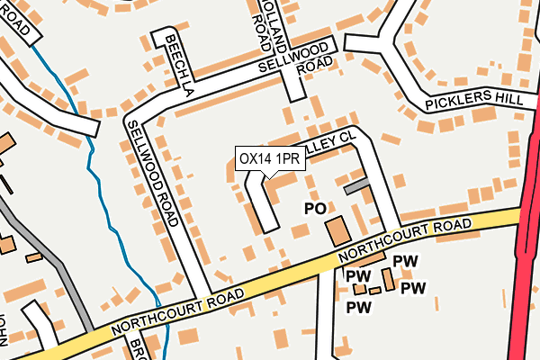 OX14 1PR map - OS OpenMap – Local (Ordnance Survey) OX14 1PR map - OS OpenMap – Local (Ordnance Survey)