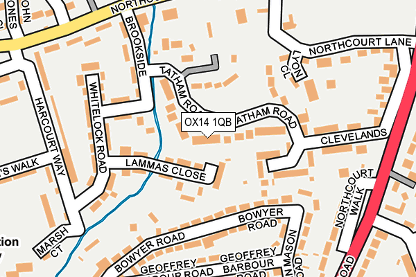 OX14 1QB map - OS OpenMap – Local (Ordnance Survey) OX14 1QB map - OS OpenMap – Local (Ordnance Survey)