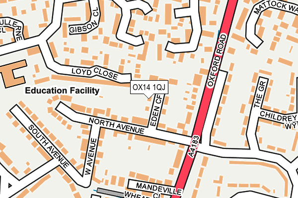 OX14 1QJ map - OS OpenMap – Local (Ordnance Survey) OX14 1QJ map - OS OpenMap – Local (Ordnance Survey)