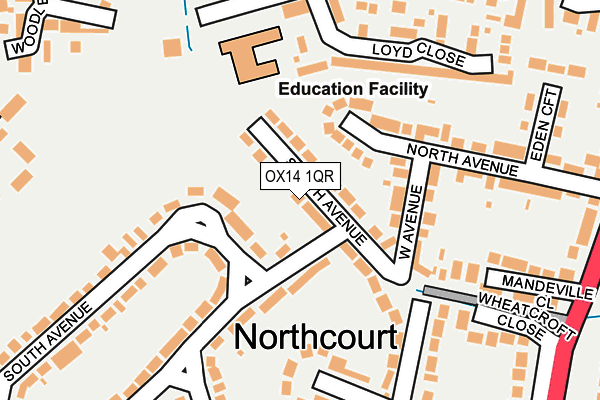 OX14 1QR map - OS OpenMap – Local (Ordnance Survey) OX14 1QR map - OS OpenMap – Local (Ordnance Survey)