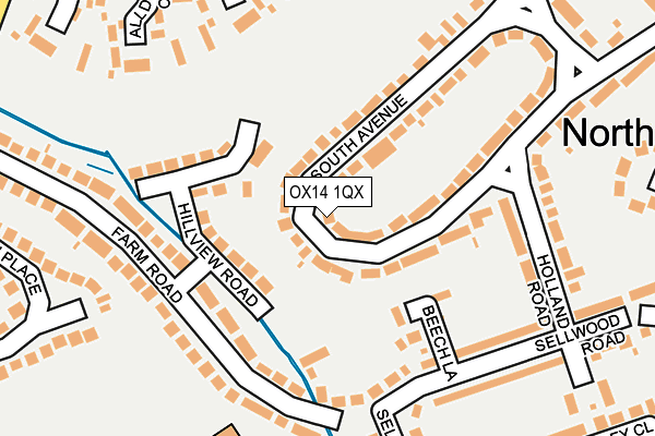OX14 1QX map - OS OpenMap – Local (Ordnance Survey) OX14 1QX map - OS OpenMap – Local (Ordnance Survey)