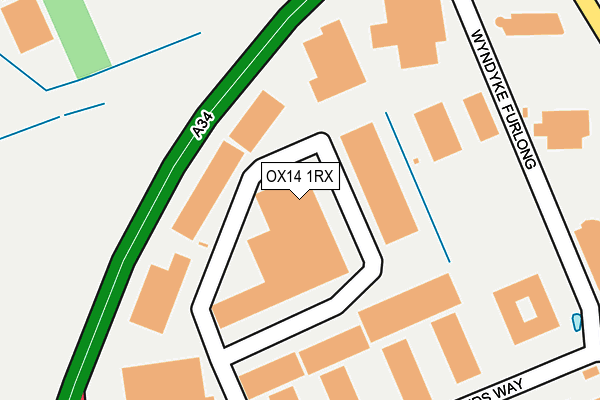 OX14 1RX map - OS OpenMap – Local (Ordnance Survey) OX14 1RX map - OS OpenMap – Local (Ordnance Survey)
