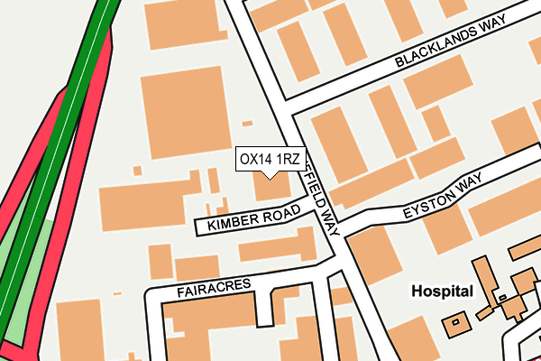 OX14 1RZ map - OS OpenMap – Local (Ordnance Survey) OX14 1RZ map - OS OpenMap – Local (Ordnance Survey)