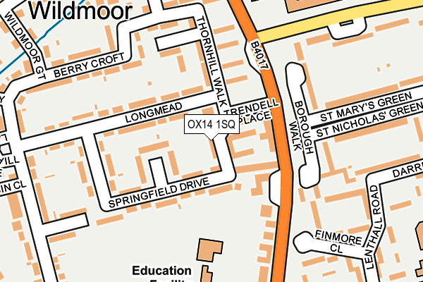 OX14 1SQ map - OS OpenMap – Local (Ordnance Survey)