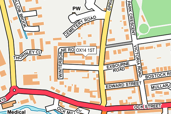 OX14 1ST map - OS OpenMap – Local (Ordnance Survey) OX14 1ST map - OS OpenMap – Local (Ordnance Survey)