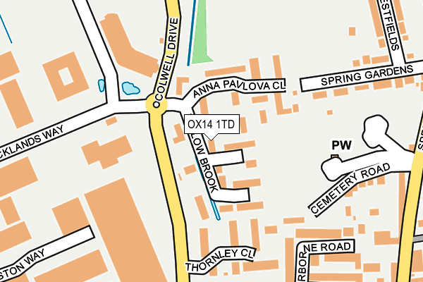 OX14 1TD map - OS OpenMap – Local (Ordnance Survey) OX14 1TD map - OS OpenMap – Local (Ordnance Survey)