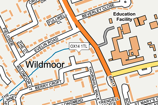 OX14 1TL map - OS OpenMap – Local (Ordnance Survey) OX14 1TL map - OS OpenMap – Local (Ordnance Survey)