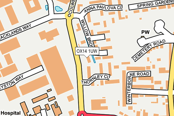 OX14 1UW map - OS OpenMap – Local (Ordnance Survey) OX14 1UW map - OS OpenMap – Local (Ordnance Survey)