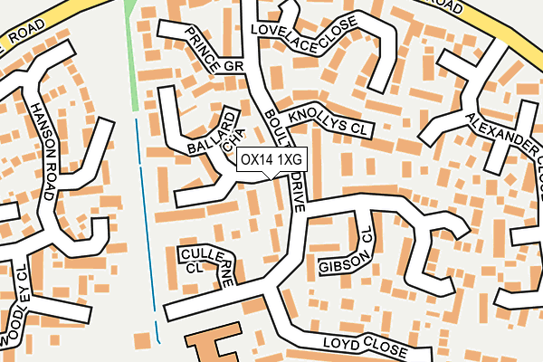 OX14 1XG map - OS OpenMap – Local (Ordnance Survey) OX14 1XG map - OS OpenMap – Local (Ordnance Survey)