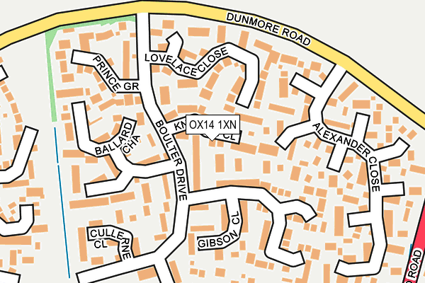 OX14 1XN map - OS OpenMap – Local (Ordnance Survey) OX14 1XN map - OS OpenMap – Local (Ordnance Survey)