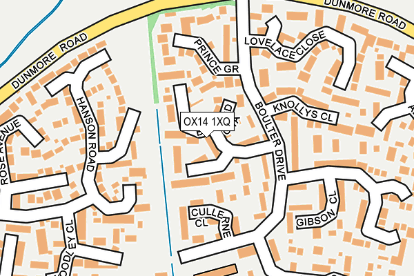 OX14 1XQ map - OS OpenMap – Local (Ordnance Survey) OX14 1XQ map - OS OpenMap – Local (Ordnance Survey)