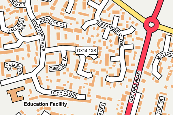 OX14 1XS map - OS OpenMap – Local (Ordnance Survey) OX14 1XS map - OS OpenMap – Local (Ordnance Survey)