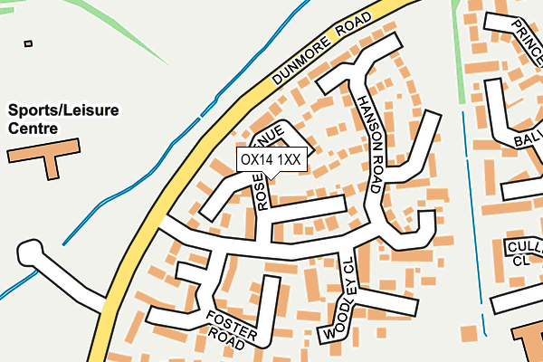 OX14 1XX map - OS OpenMap – Local (Ordnance Survey)