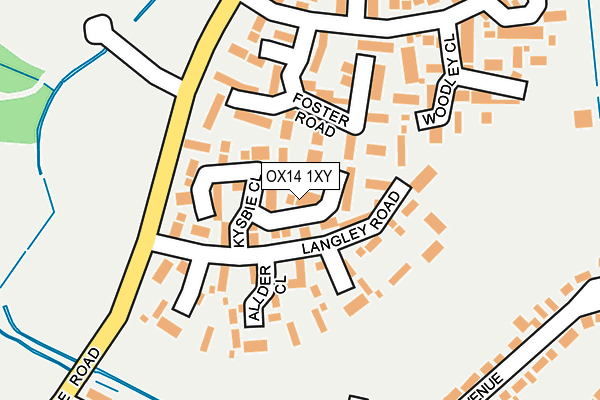 OX14 1XY map - OS OpenMap – Local (Ordnance Survey) OX14 1XY map - OS OpenMap – Local (Ordnance Survey)