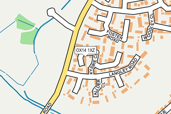 OX14 1XZ map - OS OpenMap – Local (Ordnance Survey) OX14 1XZ map - OS OpenMap – Local (Ordnance Survey)
