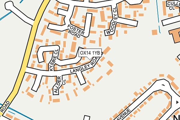 OX14 1YB map - OS OpenMap – Local (Ordnance Survey) OX14 1YB map - OS OpenMap – Local (Ordnance Survey)