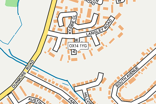 OX14 1YG map - OS OpenMap – Local (Ordnance Survey) OX14 1YG map - OS OpenMap – Local (Ordnance Survey)