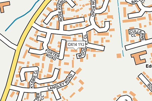 OX14 1YJ map - OS OpenMap – Local (Ordnance Survey) OX14 1YJ map - OS OpenMap – Local (Ordnance Survey)