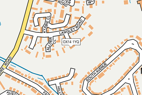 OX14 1YQ map - OS OpenMap – Local (Ordnance Survey) OX14 1YQ map - OS OpenMap – Local (Ordnance Survey)