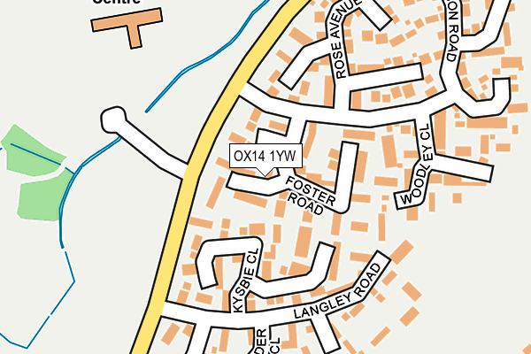 OX14 1YW map - OS OpenMap – Local (Ordnance Survey) OX14 1YW map - OS OpenMap – Local (Ordnance Survey)