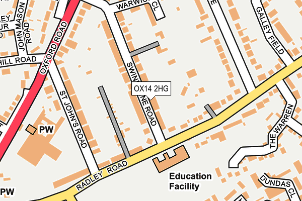 OX14 2HG map - OS OpenMap – Local (Ordnance Survey) OX14 2HG map - OS OpenMap – Local (Ordnance Survey)