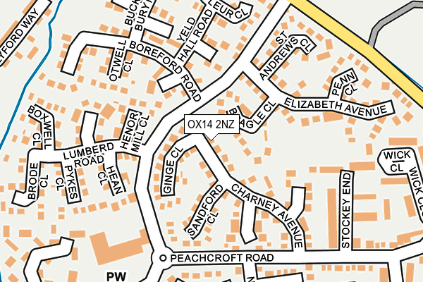 OX14 2NZ map - OS OpenMap – Local (Ordnance Survey) OX14 2NZ map - OS OpenMap – Local (Ordnance Survey)