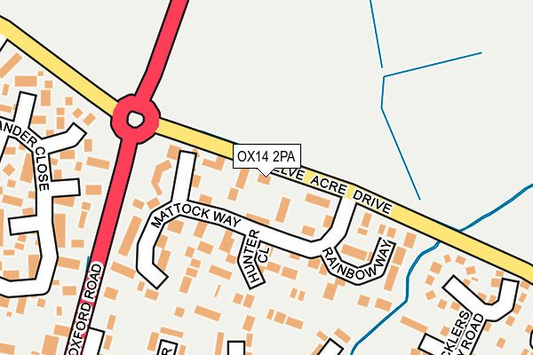 OX14 2PA map - OS OpenMap – Local (Ordnance Survey) OX14 2PA map - OS OpenMap – Local (Ordnance Survey)