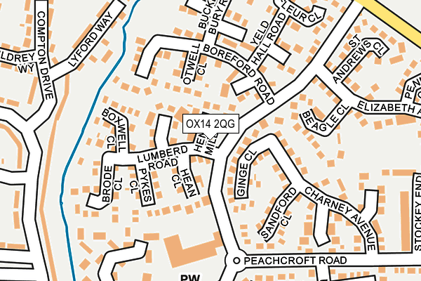 OX14 2QG map - OS OpenMap – Local (Ordnance Survey) OX14 2QG map - OS OpenMap – Local (Ordnance Survey)