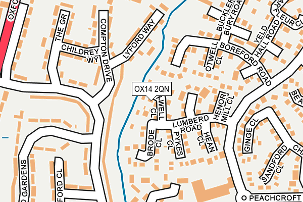 OX14 2QN map - OS OpenMap – Local (Ordnance Survey) OX14 2QN map - OS OpenMap – Local (Ordnance Survey)