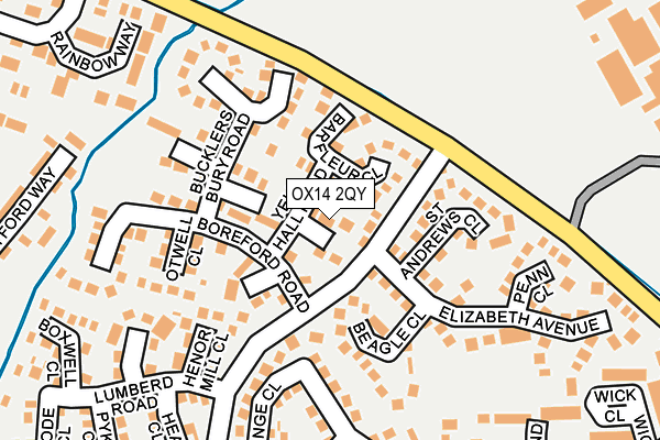 OX14 2QY map - OS OpenMap – Local (Ordnance Survey) OX14 2QY map - OS OpenMap – Local (Ordnance Survey)
