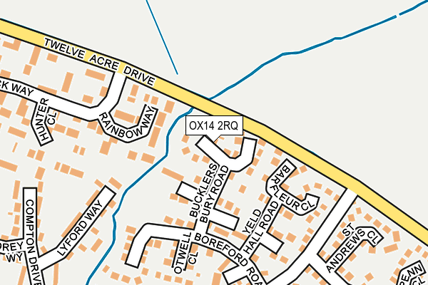 OX14 2RQ map - OS OpenMap – Local (Ordnance Survey) OX14 2RQ map - OS OpenMap – Local (Ordnance Survey)