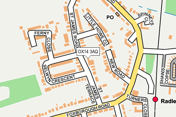 OX14 3AQ map - OS OpenMap – Local (Ordnance Survey) OX14 3AQ map - OS OpenMap – Local (Ordnance Survey)