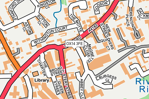 OX14 3FE map - OS OpenMap – Local (Ordnance Survey) OX14 3FE map - OS OpenMap – Local (Ordnance Survey)