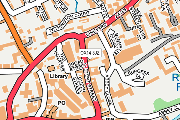 OX14 3JZ map - OS OpenMap – Local (Ordnance Survey) OX14 3JZ map - OS OpenMap – Local (Ordnance Survey)