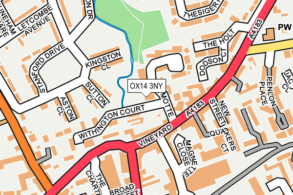 OX14 3NY map - OS OpenMap – Local (Ordnance Survey) OX14 3NY map - OS OpenMap – Local (Ordnance Survey)