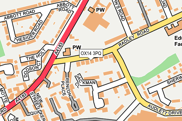 OX14 3PQ map - OS OpenMap – Local (Ordnance Survey) OX14 3PQ map - OS OpenMap – Local (Ordnance Survey)