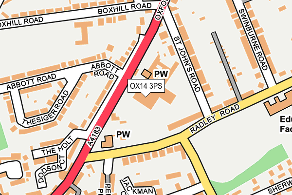 OX14 3PS map - OS OpenMap – Local (Ordnance Survey) OX14 3PS map - OS OpenMap – Local (Ordnance Survey)